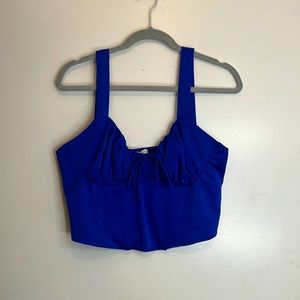 Blue corset top